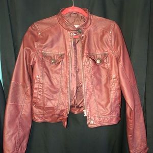 Maroon crop jacket